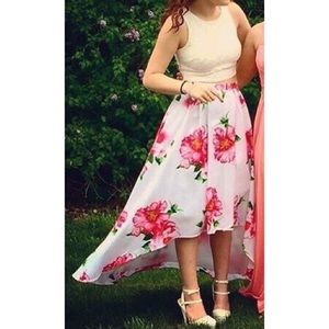 two piece prom dress